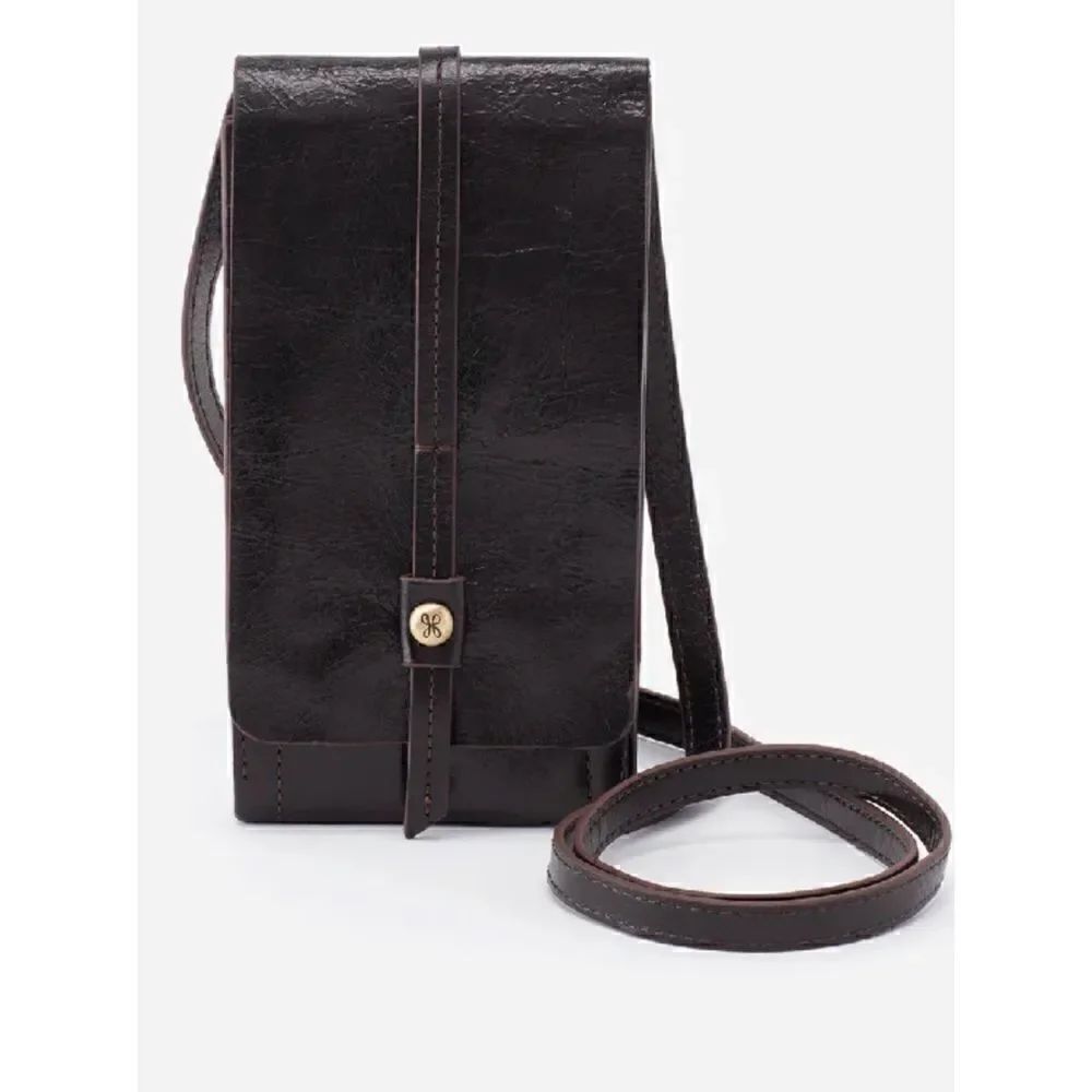 HOBO Token Black Leather Wallet Crossbody NEW with Tags